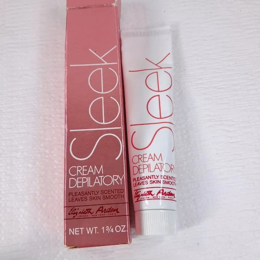 Vintage Elizabeth Arden SLEEK Cream Depilatory made in USA‎ vanity collectible